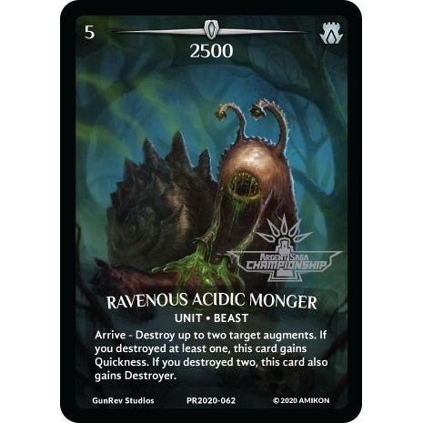 Image for Ravenous Acidic Monger (Full Art) (Argent Saga Championship - Stamped) (PR2020-062) (PR) - Argent Saga TCG