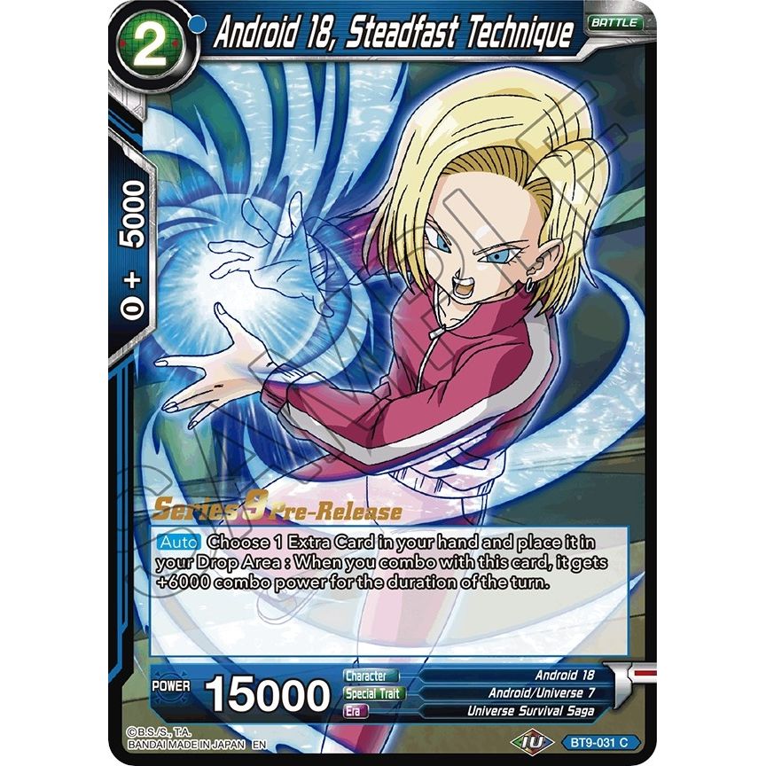 Image for Android 18, Steadfast Technique (BT9-031) (DBS-B09PRE) - Dragon Ball Super: Masters