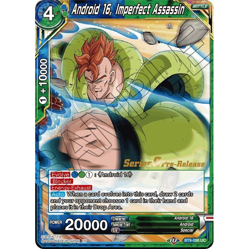Image for Android 16, Imperfect Assassin (BT9-098) (DBS-B09PRE) - Dragon Ball Super: Masters