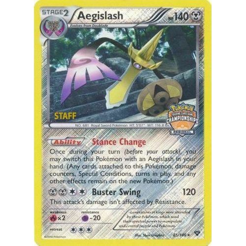 Image for Aegislash - 85/146 (Regional Championships) [Staff] (085/146) (PR) - Pokemon