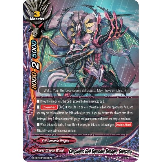 Image for Crapulent Evil Demonic Dragon, Gluttony (S-CBT03/0033EN) (S-CBT03) - Future Card BuddyFight