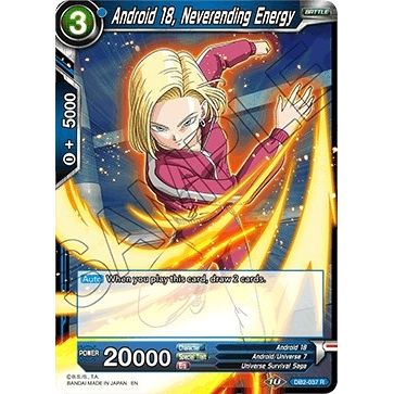 Image for Android 18, Neverending Energy (DB2-037) (DB2) - Dragon Ball Super: Masters