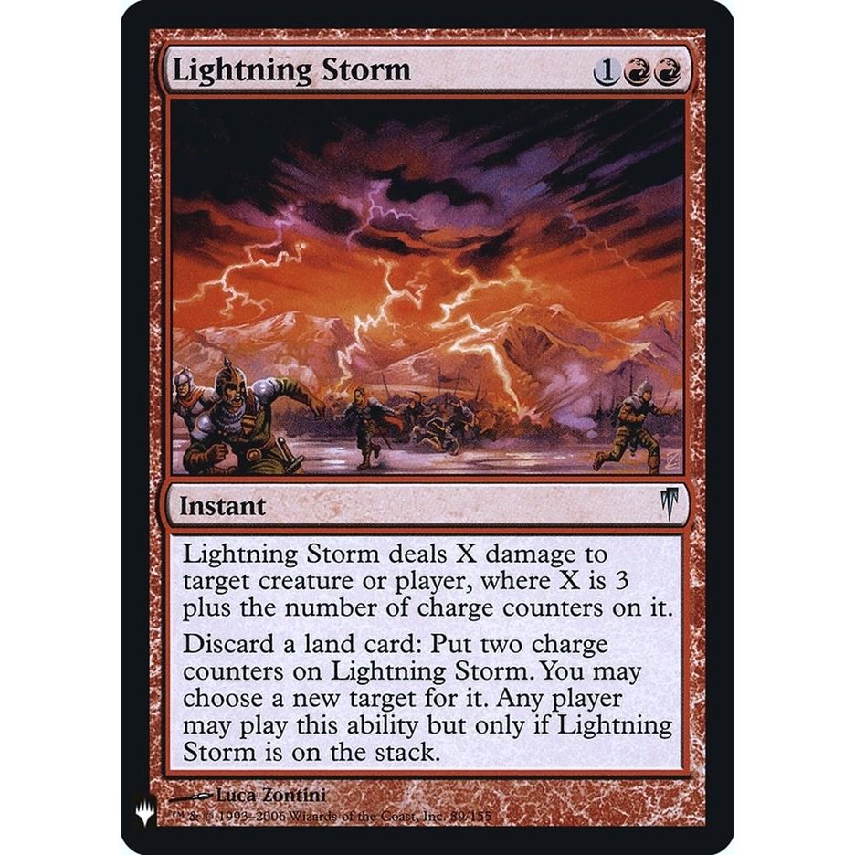 Image for Lightning Storm (89) (LIST) - Magic: The Gathering