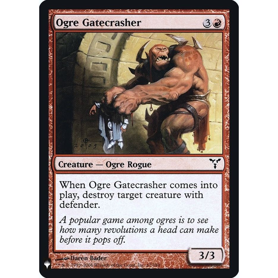 Image for Ogre Gatecrasher (67) (LIST) - Magic: The Gathering