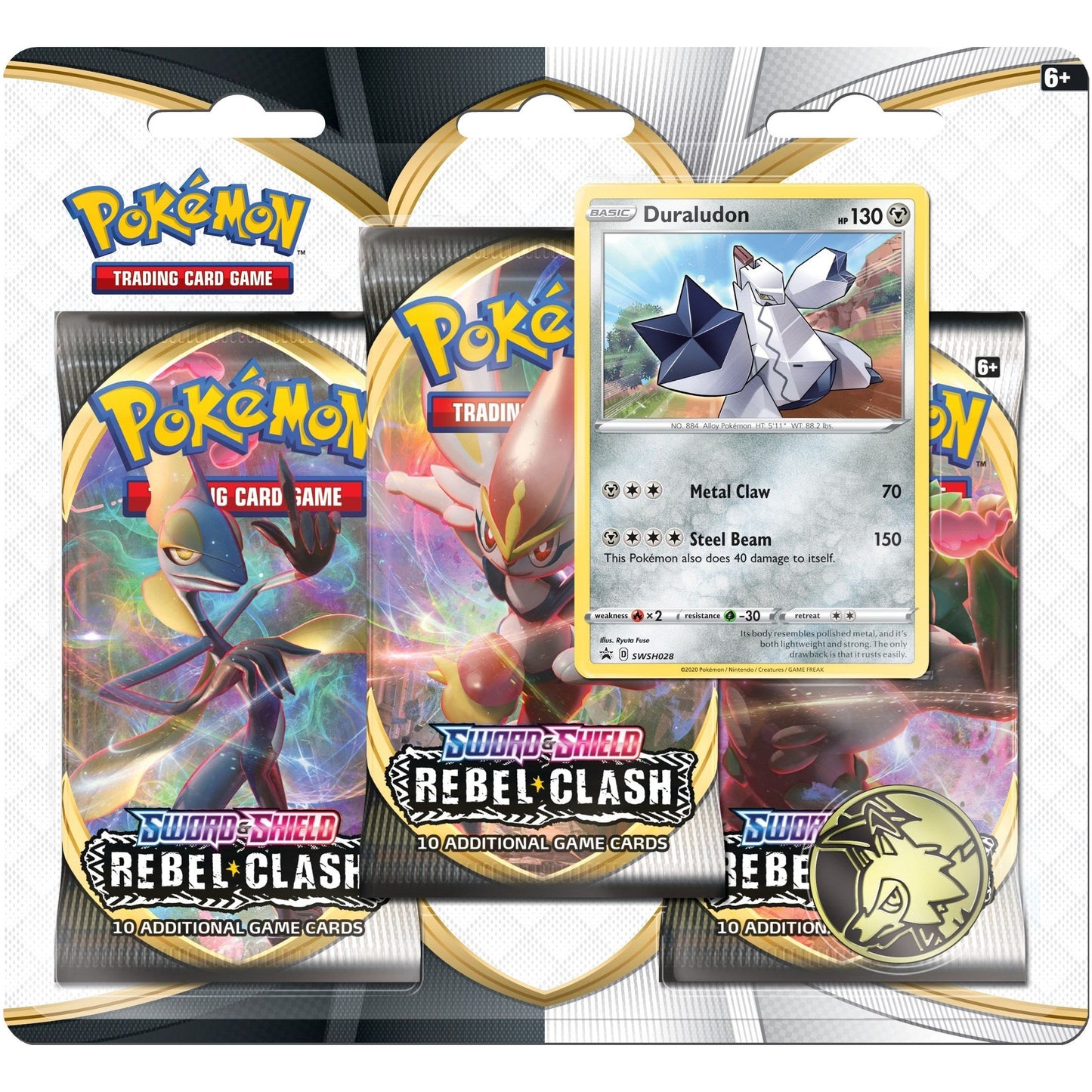 Image for Rebel Clash 3 Pack Blister [Duraludon] - Pokemon