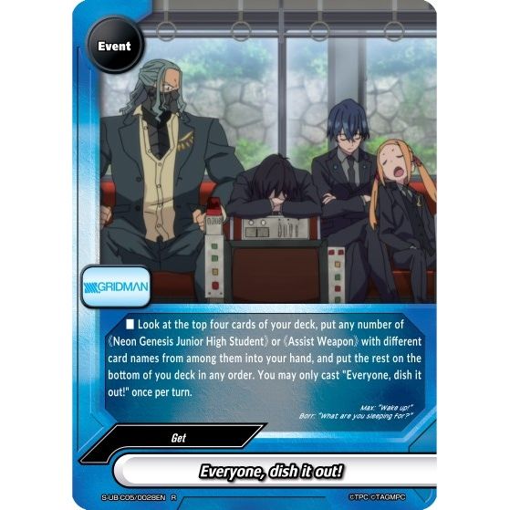 Image for Everyone, dish it out! (S-UB-C05/0028EN) (S-UB-C05) - Future Card BuddyFight