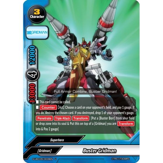 Image for Buster Gridman (S-UB-C05/0039EN) (S-UB-C05) - Future Card BuddyFight
