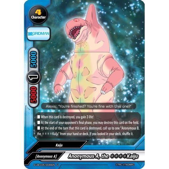 Image for Anonymous A, the * * * * Kaiju (S-UB-C05/0046EN) (S-UB-C05) - Future Card BuddyFight