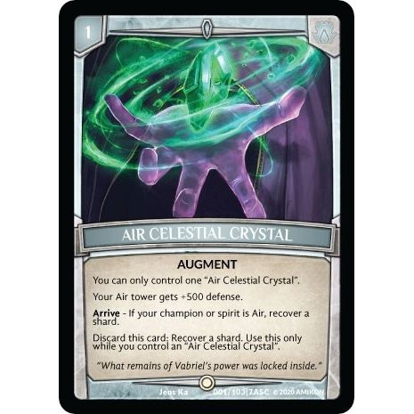 Image for Air Celestial Crystal (ASC-001) (ASC) - Argent Saga TCG
