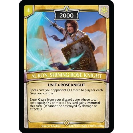Image for Auron, Shining Rose Knight (ASC-008) (ASC) - Argent Saga TCG