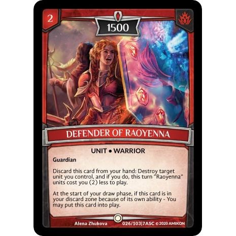 Image for Defender of Raoyenna (ASC-026) (ASC) - Argent Saga TCG
