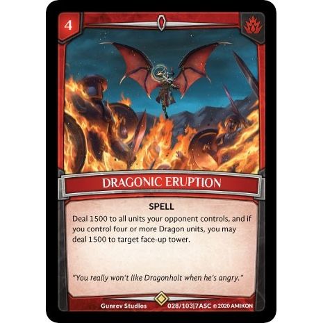 Image for Dragonic Eruption (ASC-028) (ASC) - Argent Saga TCG