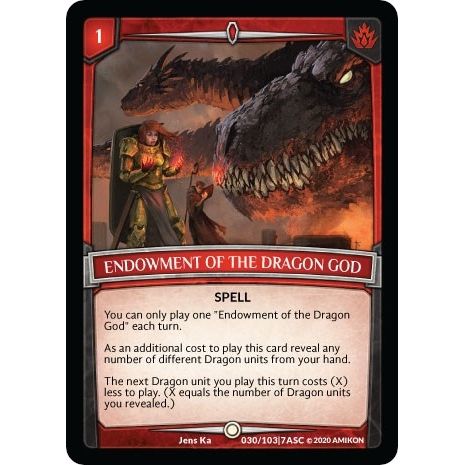 Image for Endowment of the Dragon God (ASC-030) (ASC) - Argent Saga TCG