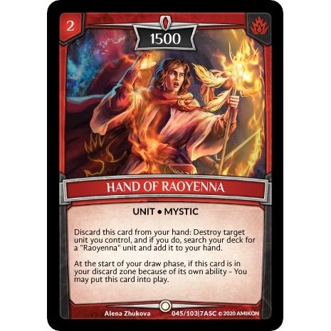 Image for Hand of Raoyenna (ASC-045) (ASC) - Argent Saga TCG