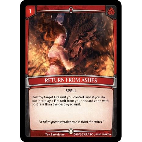 Image for Return from Ashes (ASC-080) (ASC) - Argent Saga TCG