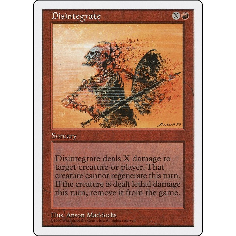 Image for Disintegrate (5ED) - Magic: The Gathering