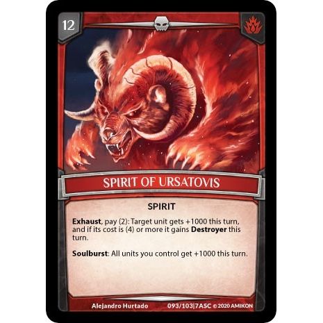 Image for Spirit of Ursatovis (ASC-093) (ASC) - Argent Saga TCG