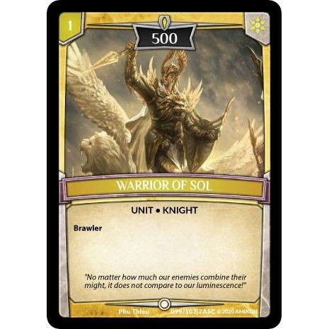 Image for Warrior of Sol (ASC-099) (ASC) - Argent Saga TCG