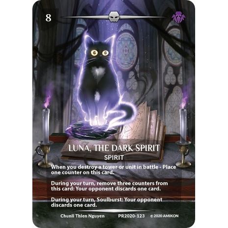 Image for Luna, the Dark Spirit (Serial Numbered) (PR2020-123) (PR) - Argent Saga TCG
