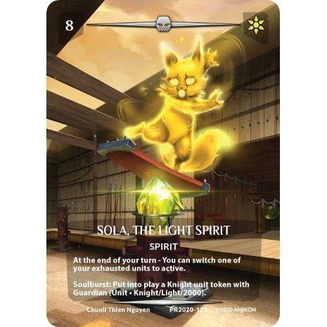 Image for Sola, the Light Spirit (Serial Numbered) (PR2020-125) (PR) - Argent Saga TCG