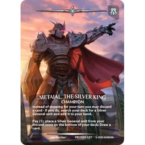 Image for Metaial, the Silver King (Serial Numbered) (PR2020-127) (PR) - Argent Saga TCG