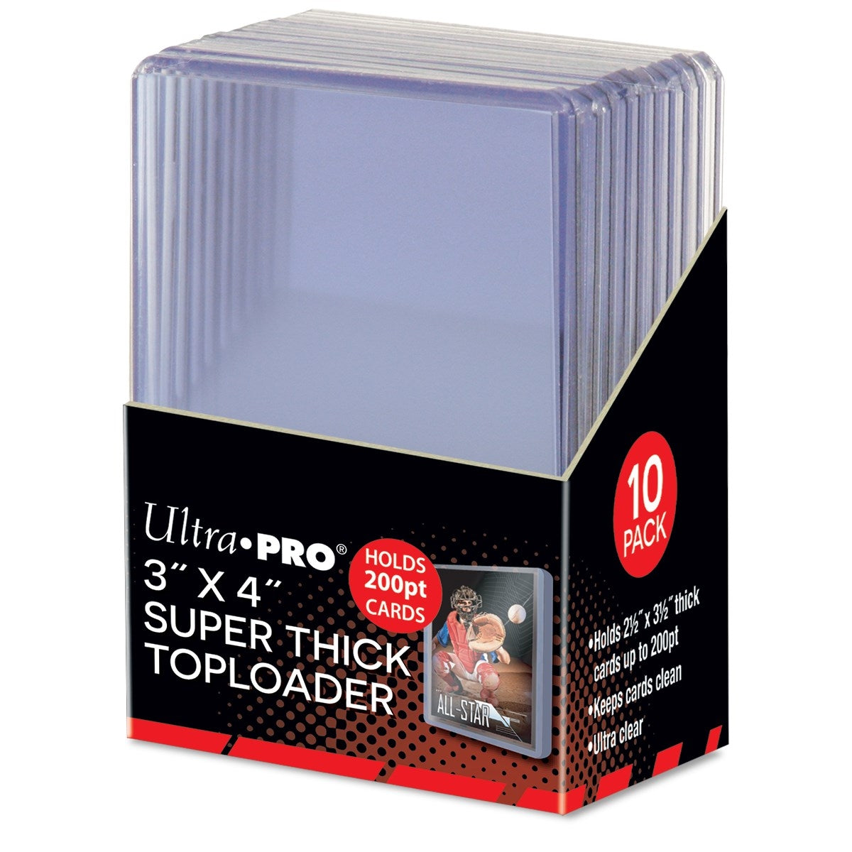 Image for 3" x 4" Super Thick 200PT Toploader (10-Count) - Collectible Storage