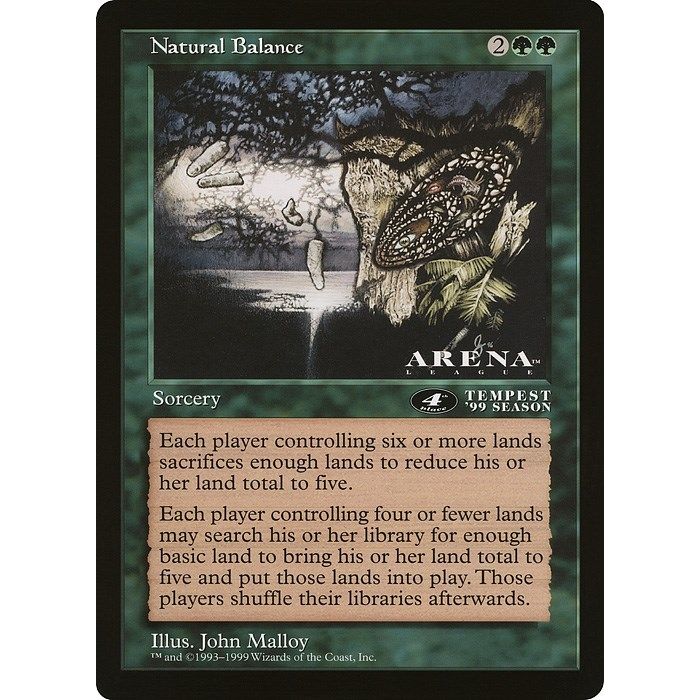Image for Natural Balance (4th Place) (Arena League) (OVER) - Magic: The Gathering
