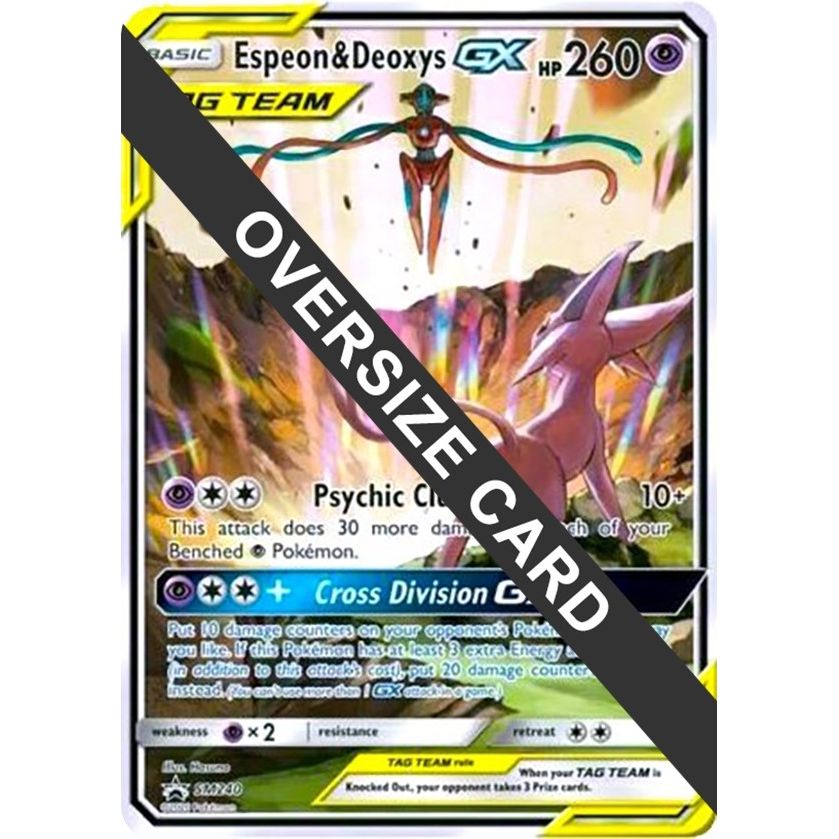 Image for Espeon & Deoxys GX Oversized - SM240 (SM Black Star Promo) (SM240) (PR) - Pokemon