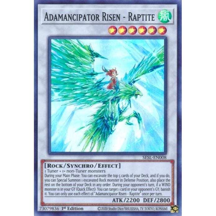 Image for Adamancipator Risen - Raptite (SESL-EN008) (SESL) - YuGiOh