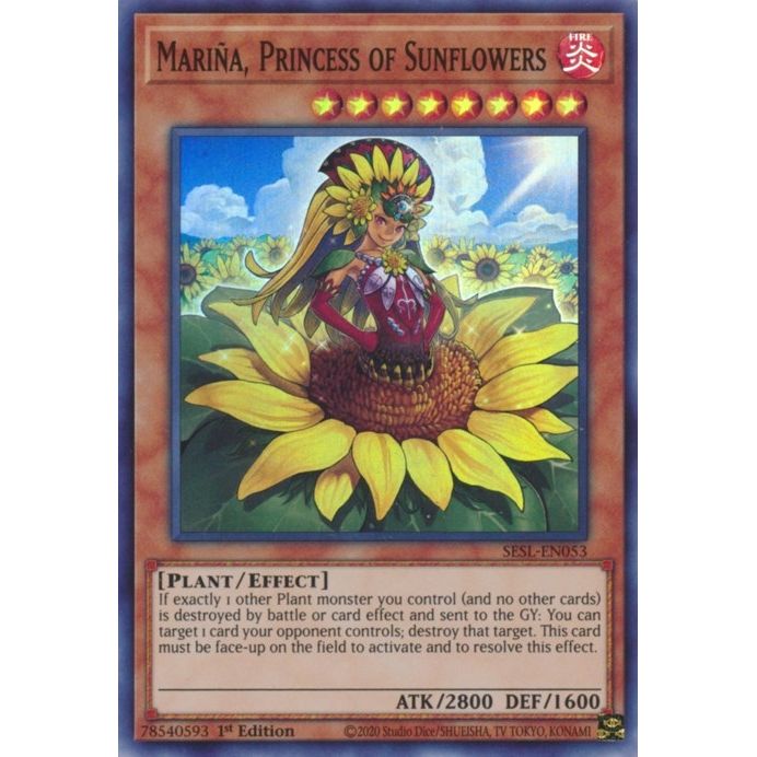 Image for Mariña, Princess of Sunflowers (SESL-EN053) (SESL) - YuGiOh