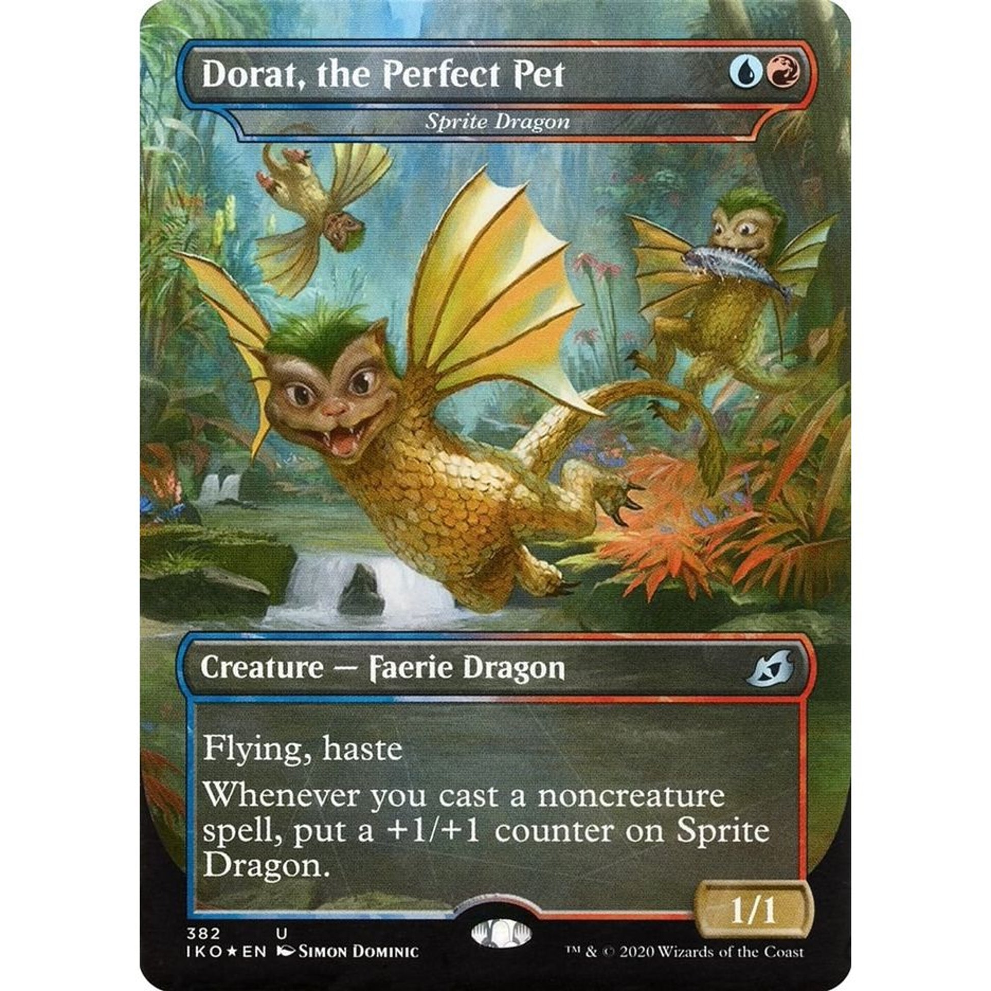 Image for Dorat, the Perfect Pet - Sprite Dragon (382) (IKO) - Magic: The Gathering