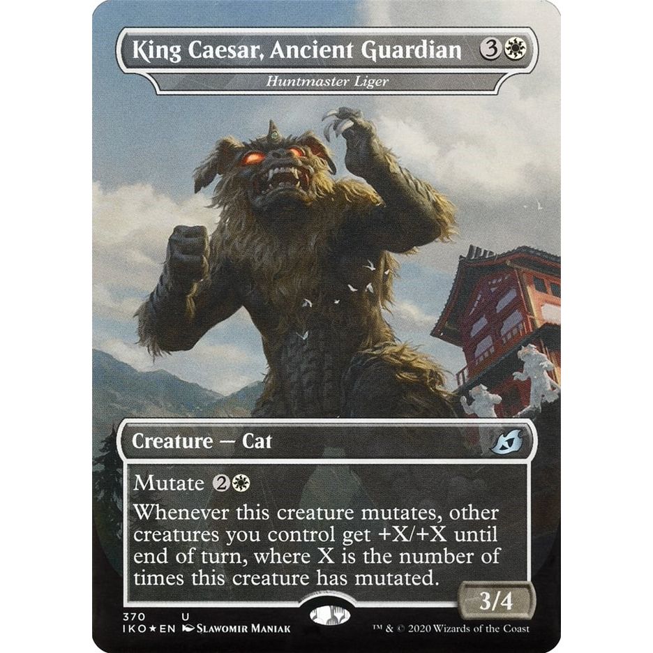 Image for King Caesar, Ancient Guardian - Huntmaster Liger (370) (IKO) - Magic: The Gathering