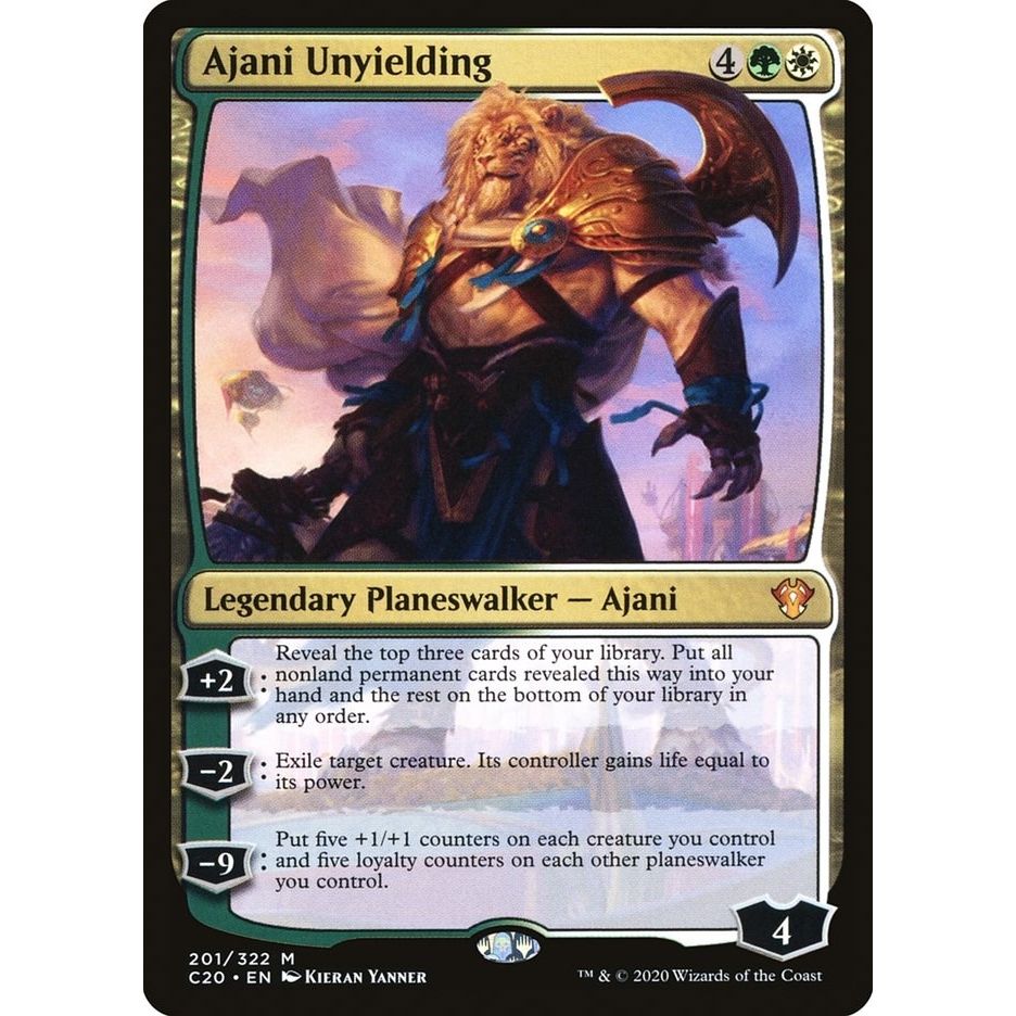 Image for Ajani Unyielding (201) (C20) - Magic: The Gathering