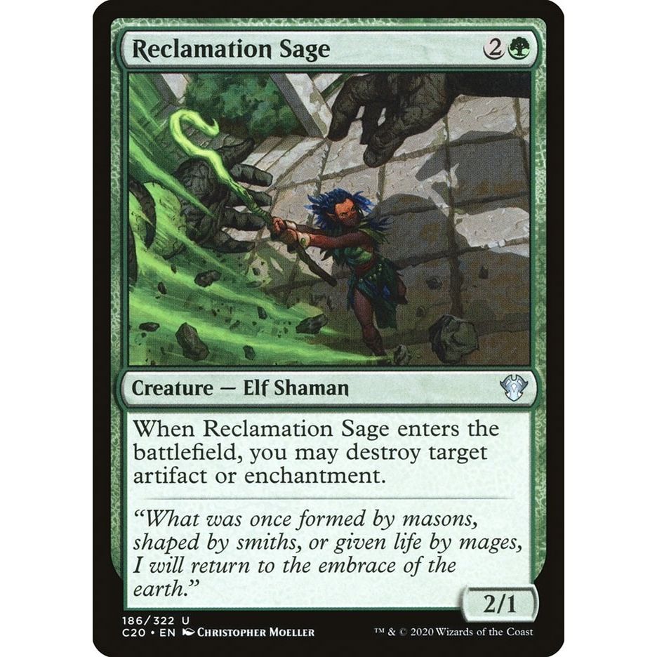 Image for Reclamation Sage (186) (C20) - Magic: The Gathering
