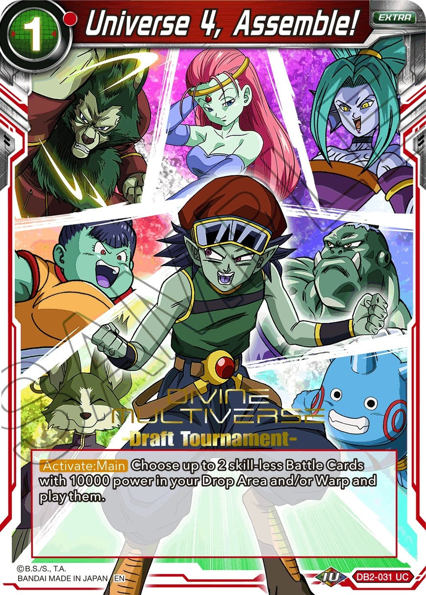 Image for Universe 4, Assemble! (Divine Multiverse Draft Tournament) (DB2-031) (TPR) - Dragon Ball Super: Masters