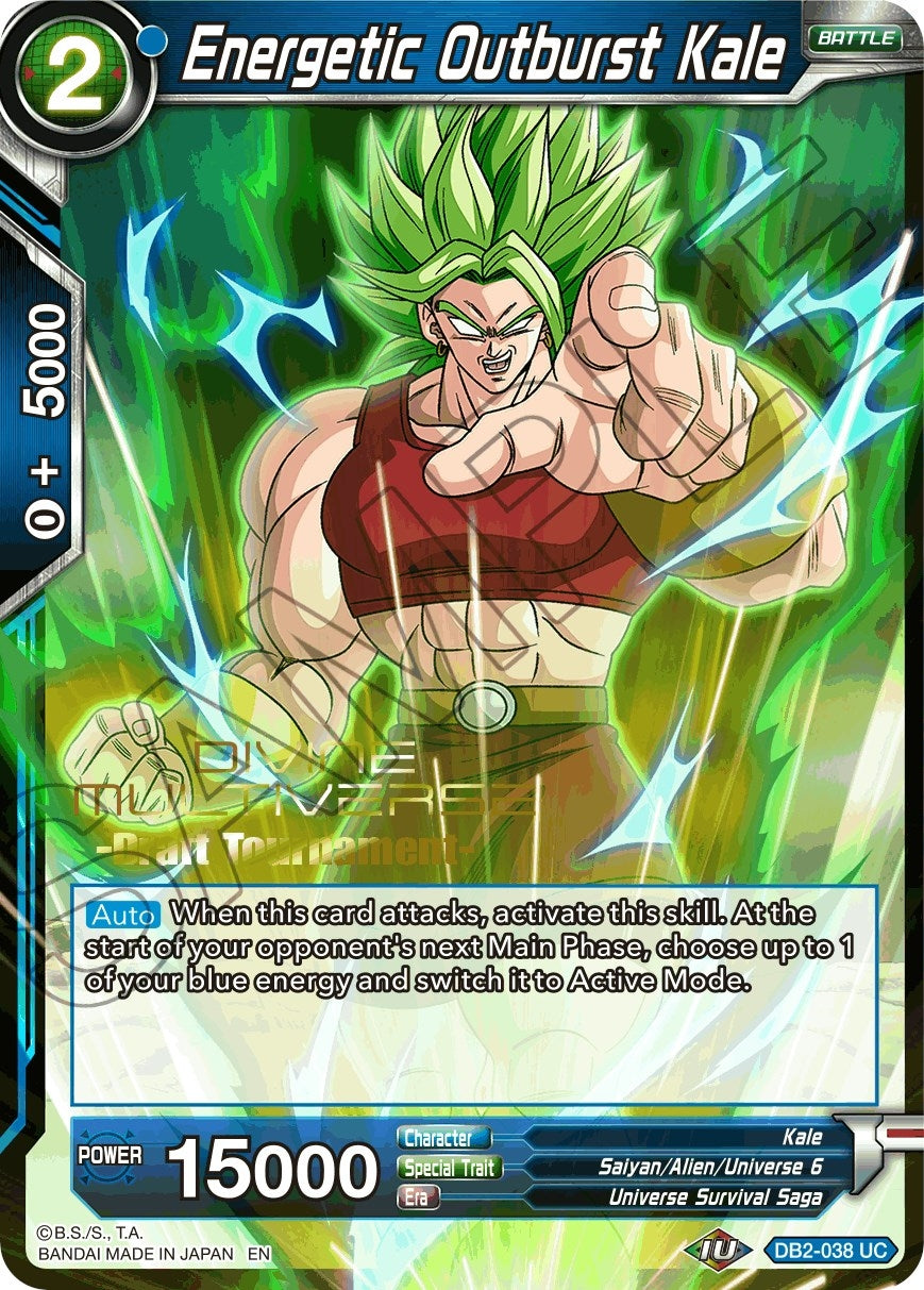 Image for Energetic Outburst Kale (Divine Multiverse Draft Tournament) (DB2-038) (TPR) - Dragon Ball Super: Masters