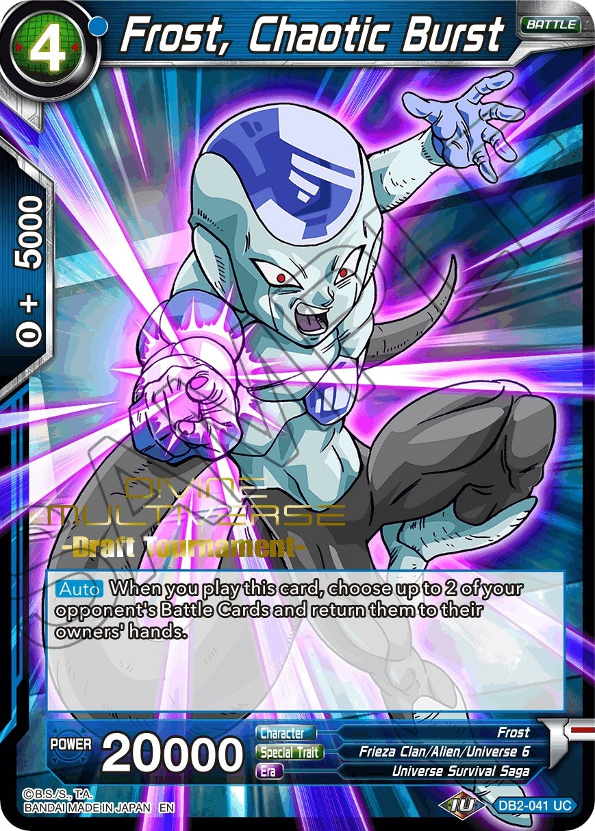 Image for Frost, Chaotic Burst (Divine Multiverse Draft Tournament) (DB2-041) (TPR) - Dragon Ball Super: Masters