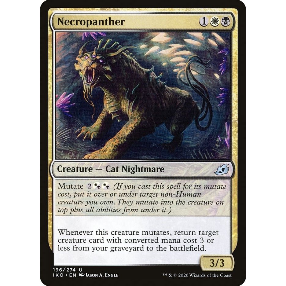 Image for Necropanther (196) (IKO) - Magic: The Gathering
