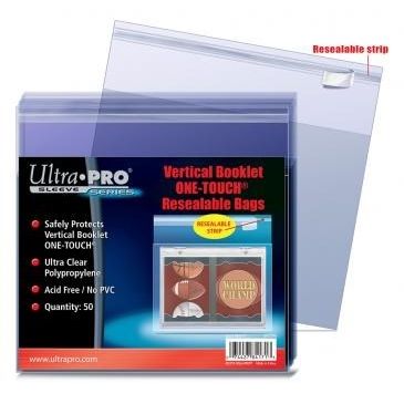 Image for Ultra Pro Booklet One-Touch Resealable Bags - Vertical - Collectible Storage