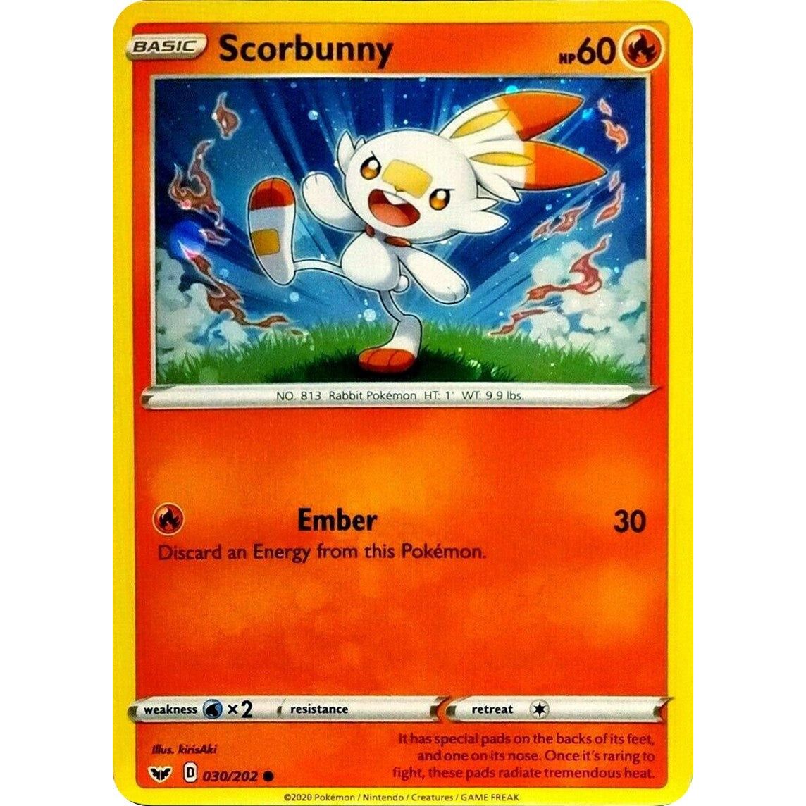 Image for Scorbunny - 030/202 (Cosmos Holo) (030/202) (BLE) - Pokemon
