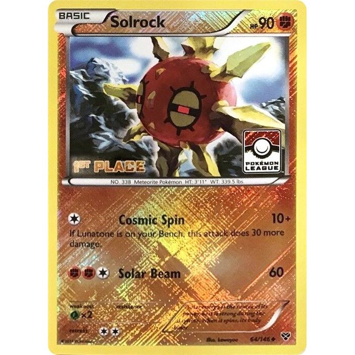 Image for Solrock - 64/146 (Pokemon League) [1st Place] (064/146) (PR) - Pokemon