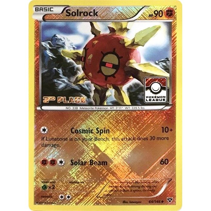 Image for Solrock - 64/146 (Pokemon League) [3rd Place] (064/146) (PR) - Pokemon