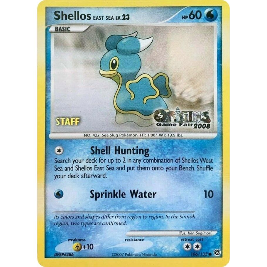 Image for Shellos East Sea - 106/132 (Origins Game Fair 2008) [Staff] (106/132) (PR) - Pokemon