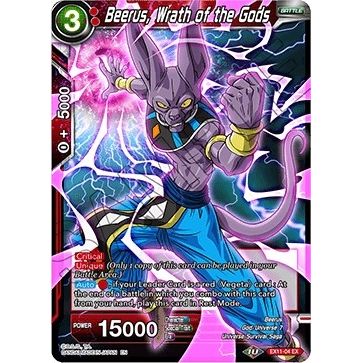 Image for Beerus, Wrath of the Gods (EX11-04) (DBS-BE11) - Dragon Ball Super: Masters
