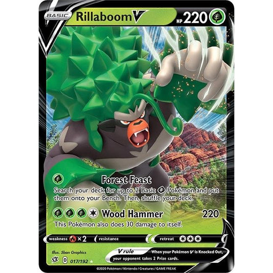 Image for Rillaboom V (017/192) (SWSH02) - Pokemon