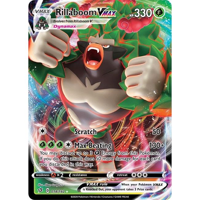 Image for Rillaboom VMAX (018/192) (SWSH02) - Pokemon