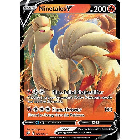Image for Ninetales V (026/192) (SWSH02) - Pokemon