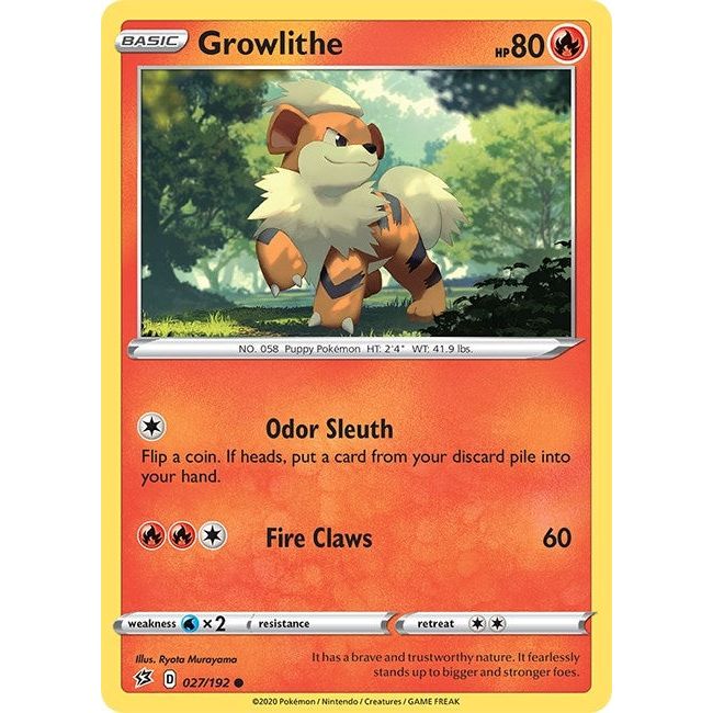 Image for Growlithe (027/192) (SWSH02) - Pokemon