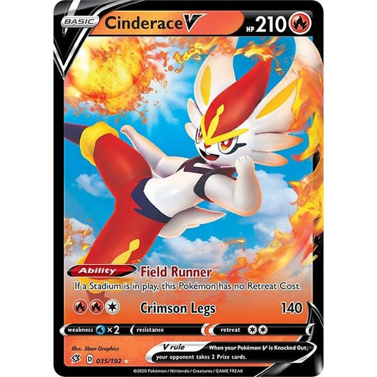 Image for Cinderace V (035/192) (SWSH02) - Pokemon