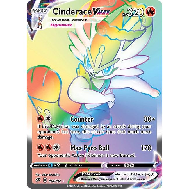 Image for Cinderace VMAX (Secret) (194/192) (SWSH02) - Pokemon